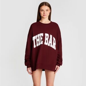 The Bar Varsity Crewneck Maroon
